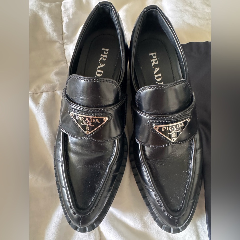 Prada Glossy Womens platform Loafers